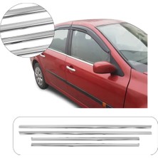 Brsplast Renault Laguna 2 Sd 2003-2008 Krom Cam Çıtası 4 Parça Paslanmaz Çelik