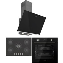 Hafele Orion Siyah Ankastre Set (Orion Ocak + Orion Fırın + Orion Davlumbaz)