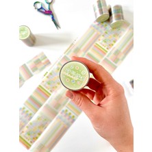 Kağıt Gemi Pastel Renkli Noktalama Işaretleri Desenli 2m 1650ADET Tek Tek Çıkartma Sticker Washi Bant/etiket