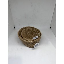 Yılmaz Seramik 3'lü Hasır Sepet