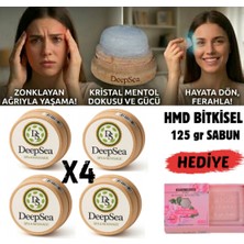 Deepsea Migren & Baş Ağrısı Için Rahatlatıcı Etki(4 Ad)Doğal Kristal Mentol Masaj TAŞI-125G Hmd Sabun Hediye