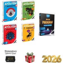 Arı Yayıncılık - 5.sınıf Fen - Matematik - Türkçe - Sosyal Bilgiler Atölyem+Gün Gün Paragraf Seti Kronometre Hediye