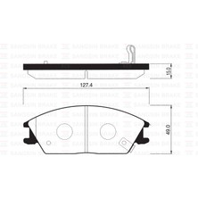 SANGSIN Ön Fren Balata Hyundaı Accent 1.3l 1.5l 1.6l Benzınlı 1.5l Crdı Dızel 1995-2005 / Getz 1.1l 1.3l
