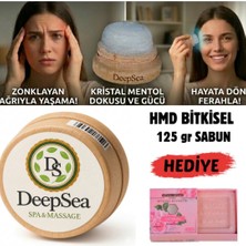 Deepsea Migren ve Baş Ağrısı Için Rahatlatıcı Etki-Doğal Kristal Mentol Masaj TAŞI-125 gr Hmd Sabun Hediye