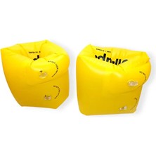 Mustran Çocuk Şişme Kolluk 2-6 Yaş Sarı Çift Şişirme Bölmeli Yüzme Kolluğu Havuz Deniz Pvc