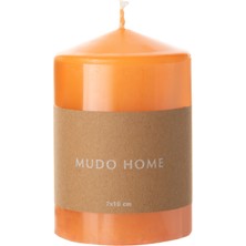 Mudo Home SÜTUN MUM TURUNCU 7X10 CM