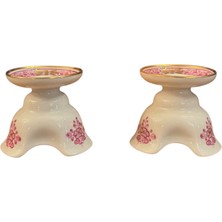 Avusturya Wien Vienna 2 Adet Porselen Şamdan Mumluk