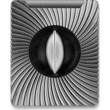 Cigarloong Kare Sprial Desen Metal Puro V Kesici Siyah