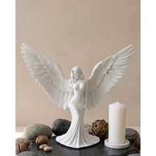 MK Beykoz Minimalist Melek Insan Figürlü 3D Heykel Dekoratif Biblo Ev Dekoru - KE002Q-77XHL7