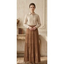 Lifera Premium Dantel Detay Penye Etek