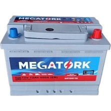 Megatork 12V 72AH 600A Standart Akü (Üretim TARIHI:2026)