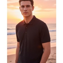 Nakşi Giyim Erkek Polo Yaka Jakarlı Dokulu Triko Slim Fit Tişört