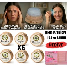 Deepsea Migren & Baş Ağrısı Için Rahatlatıcı Etki(6 Ad)Doğal Kristal Mentol Masaj TAŞI-125G Hmd Sabun Hediye