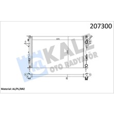 Radyatör Logan 2 1.6-1.8-2.0-1.9 Dcı Ac Mek Otom 670X399X26 2 Sıra Al Sistem 8200008764