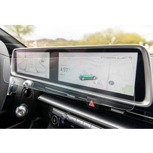 Mrtglass Hyundai Ionıq 6  Ekran Koruyucu Dijital Gösterge ve Navigasyon Uyumlu 12.3 Inç Nano Film 2024