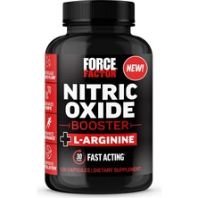 Force Factor Nitric Oxide Booster Fast-Acting L-Arginine Citrulline Maximize Muscle Pumps 120 Caps