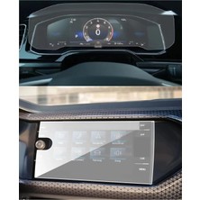 Mrtglass Volkswagen Taigo Ekran Koruyucu 8'' Multimedya ve 8'' Dijital Panel Ekran Koruyucu Nano Film
