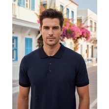 Nakşi Giyim Erkek Polo Yaka Jakarlı Dokulu Triko Slim Fit Tişört
