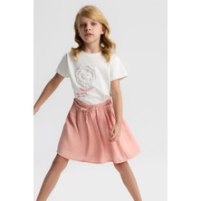 Ugly Duck 04-08 Yaş Arsı Bedenlerde Flower T-Shirt - Ekru