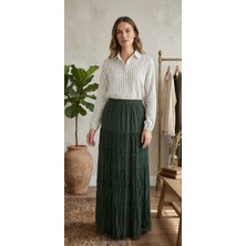 Lifera Premium Dantel Detay Penye Etek