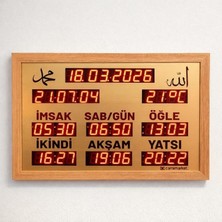 Camimarket Dijital Cami Saati 60X40 cm – Kumandalı Yan Tasarım