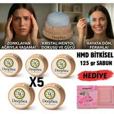 Deepsea Migren & Baş Ağrısı Için Rahatlatıcı Etki(5 Ad)Doğal Kristal Mentol Masaj TAŞI-125G Hmd Sabun Hediye