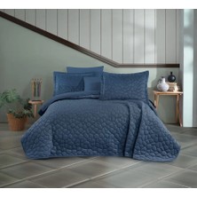 Hobby Silvana Yatak Örtüsü Seti Indigo