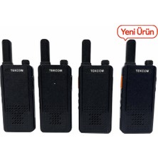 Tekcom EL12 Pmr Telsiz 4'lü Ful Set Kulaklık Hediyeli