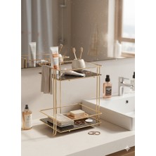 Lumindra Gold Makyaj Organizer- Şık Banyo Düzenleyici