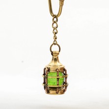 Pirinç Yeşil Gaz Lambası Tasarımı Anahtarlık