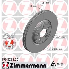 Zimmermann Fren Dıskı On Jaguar Xf 1 10250 Xj 10350 10358 Xk 2 10150 C2P26267 (2 Adet)
