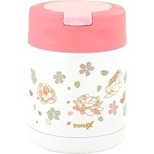 Indispensablely Trendix Çelik Içli Termos 350 ml Pembe Çelik Kaşık Ile TX-6129