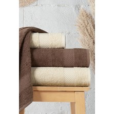 Mürdüm Home Dora 4'lü Banyo Havlu Seti | Hamam Takımı (2 Adet 70X140, 2 Adet 50X90) | 100% Pamuk Havlu