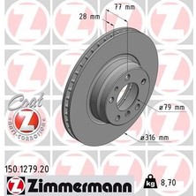 Zimmermann Fren Dıskı On Bmw E38 1994-2001 34116757753 34116757752 (2 Adet)