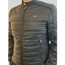 Prada Sport Parlak Kumaş Slim Kesim Erkek Mont