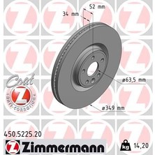 Zimmermann Fren Dıskı On 18 Inc Dıscovery Sport L550 2014 Range Rover Evoque L538 2011-2019 Jaguar E-Pace