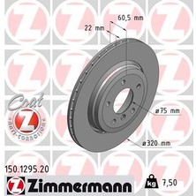Zimmermann FREN DISKI ARKA BMW E46 Z4 E85 E86 HAVALI KAPLAMALI 34216864052 (2 ADET)