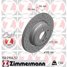 Zimmermann FREN DISKI ARKA BMW F30 F31 F34 F35 F32 F33 F36 DELIKLI 34216864899 (2 ADET)