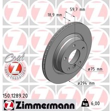 Zimmermann FREN DISKI ARKA BMW E46 1998-2005 34216864056 (2 ADET)