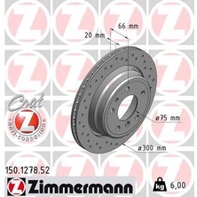 Zimmermann Fren Diski Arka Bmw M5 E34 1988-1995 E34 58 4.0 1992-1996 Delıklı 34211165265 (2 Adet)