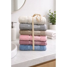 Bambu 6'lı %100 Pamuk El ve Yüz Havlusu