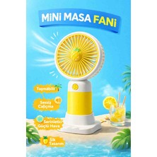 Taşınabilir Şarjlı Mini El Fanı,masa Fanı Güçlü Vantilatör Pervane 15 cm