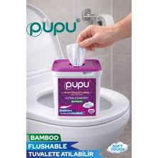 Pupu Islak Tuvalet Kağıdı 480 Adet Suda Dağılan Flushable Kağıt Ultra Yumuşak