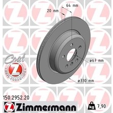 Zimmermann Fren Dıskı Arka Sol Bmw G20 G21 G28 G22 G23 G26 G30 G31 G32 G11 G12 G08 G01 G02 G05 G29 34216882245