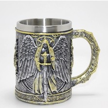 Daniska Savaşçı Melek Kanatlı 3D Kabartmalı Paslanmaz Çelik Kupa ALK4384