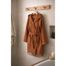 Kahverengi Waffle Kumaş %100 Pamuk Bornoz/sabahlık