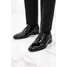 Oktay Kundura Kösele Rugan Deri N1566 Erkek Klasik Takım Elbise Özel Gün Ayakkabısı