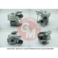 Gua Turbo Şarj Renault Clio 2 3 Twıngo Dacıa Mcw Logan Sandero K9K 1.5dcı 68HP 144113163R 144114521R