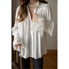 Büzgü ve Kol Detaylı Gömlek