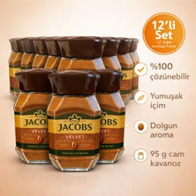 Jacobs Velvet %100 Çözünebilir Kahve 12 Adet x 95 G | Yumuşak Içim, Dolgun Lezzet